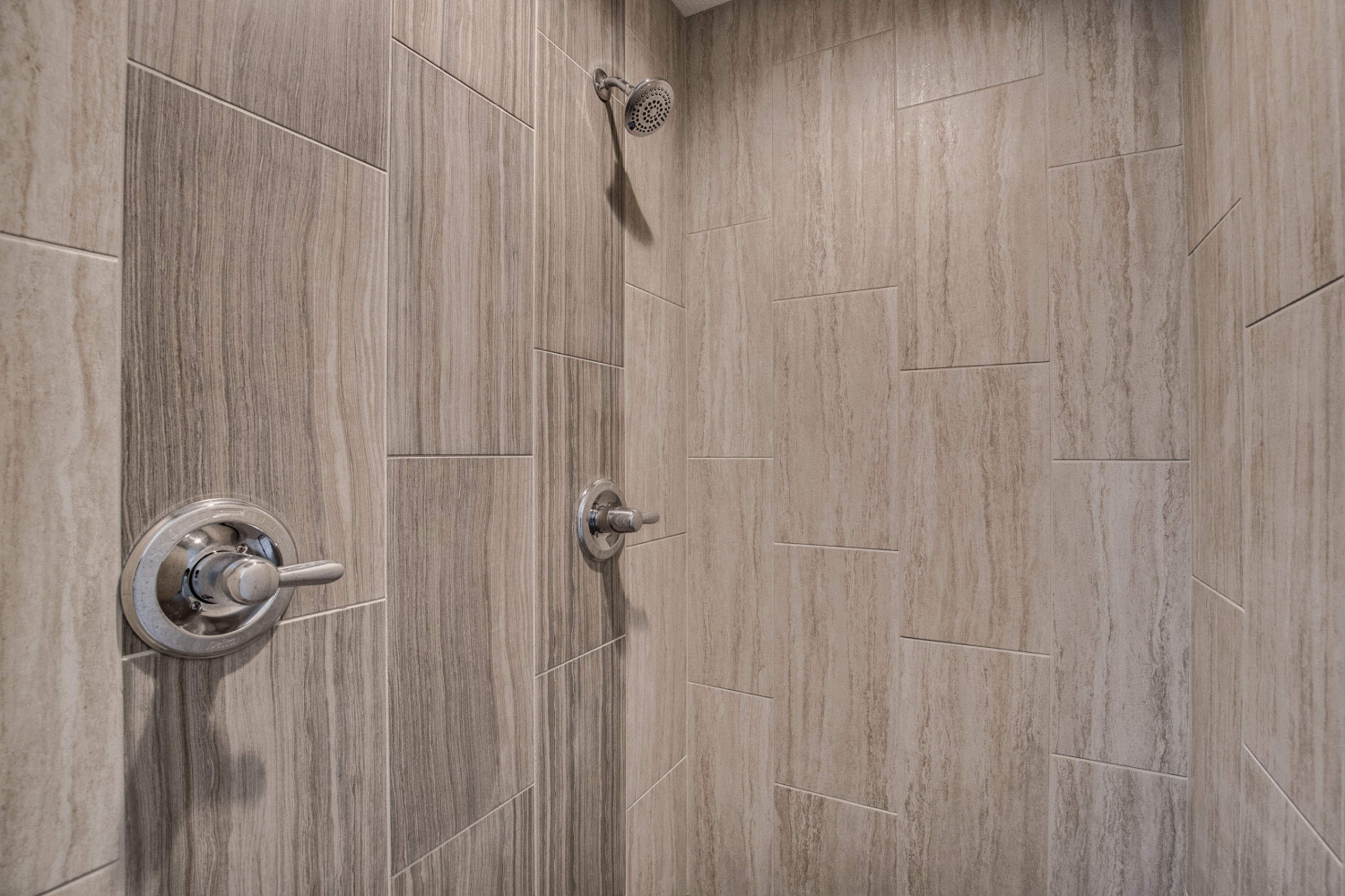 The Aspen Walk-In Shower with 2 Shower Heads